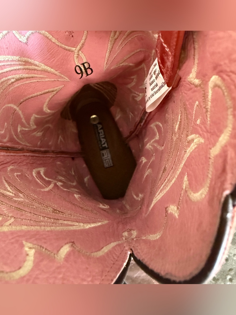 ARIAT Women’s Cowboy Boots with Embroidery Design. Chocolate/burnt orange. 9. - Picture 5 of 6